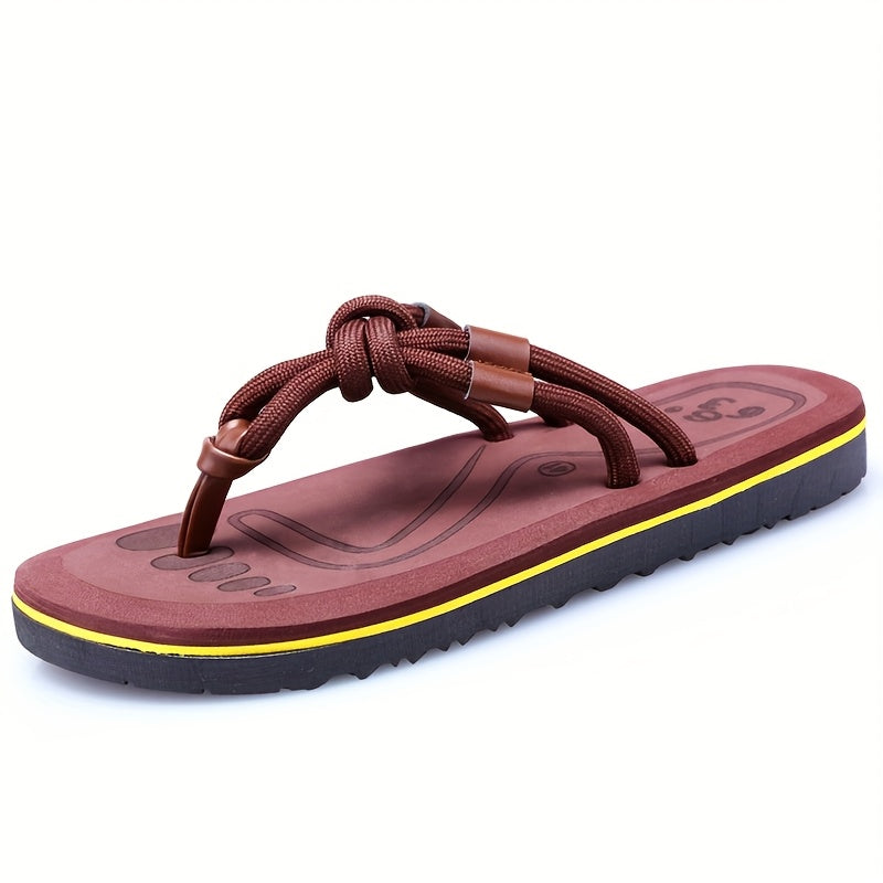 WalkKaro Men’s Classic Retro Flip-Flops – Non-Slip EVA Sole | Summer Beach & Outdoor Activities