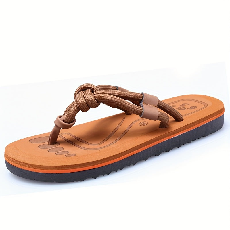 WalkKaro Men’s Classic Retro Flip-Flops – Non-Slip EVA Sole | Summer Beach & Outdoor Activities