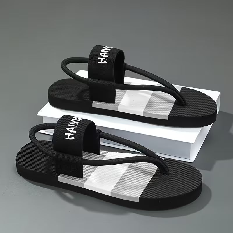 WalkKaro Colorful Letter Toe-Clip Slippers – Lightweight, Comfortable & Stylish | Outdoor & Daily Wear