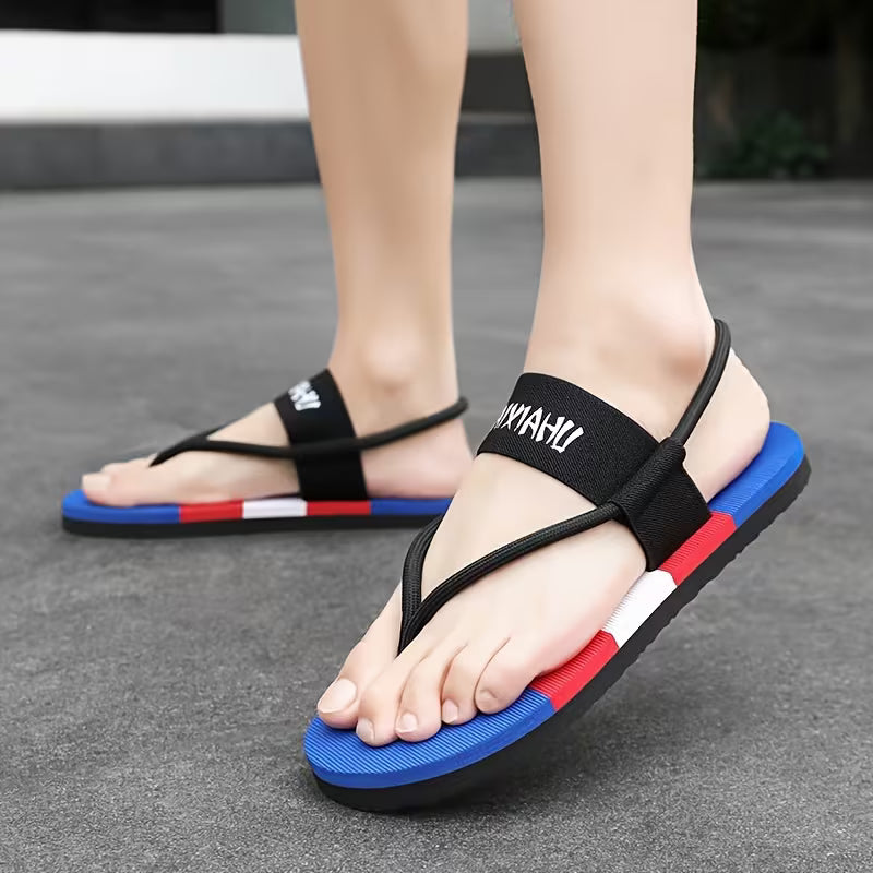 WalkKaro Colorful Letter Toe-Clip Slippers – Lightweight, Comfortable & Stylish | Outdoor & Daily Wear