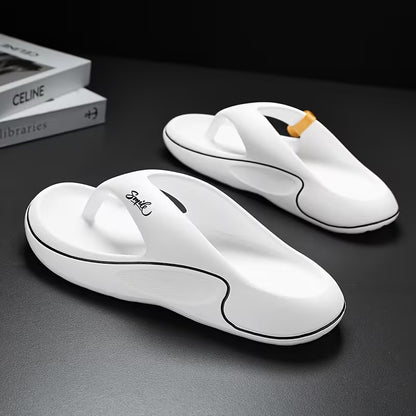 WalkKaro Men’s Thick-Sole Slip-On Thong Sandals – Cushioned EVA+MD | Lightweight & Breathable | Outdoor & Daily Wear