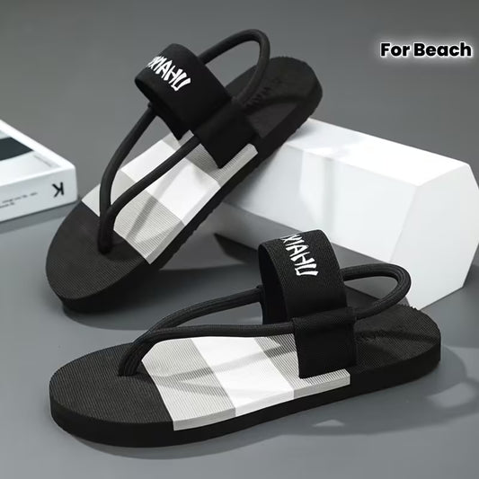 WalkKaro Colorful Letter Toe-Clip Slippers – Lightweight, Comfortable & Stylish | Outdoor & Daily Wear