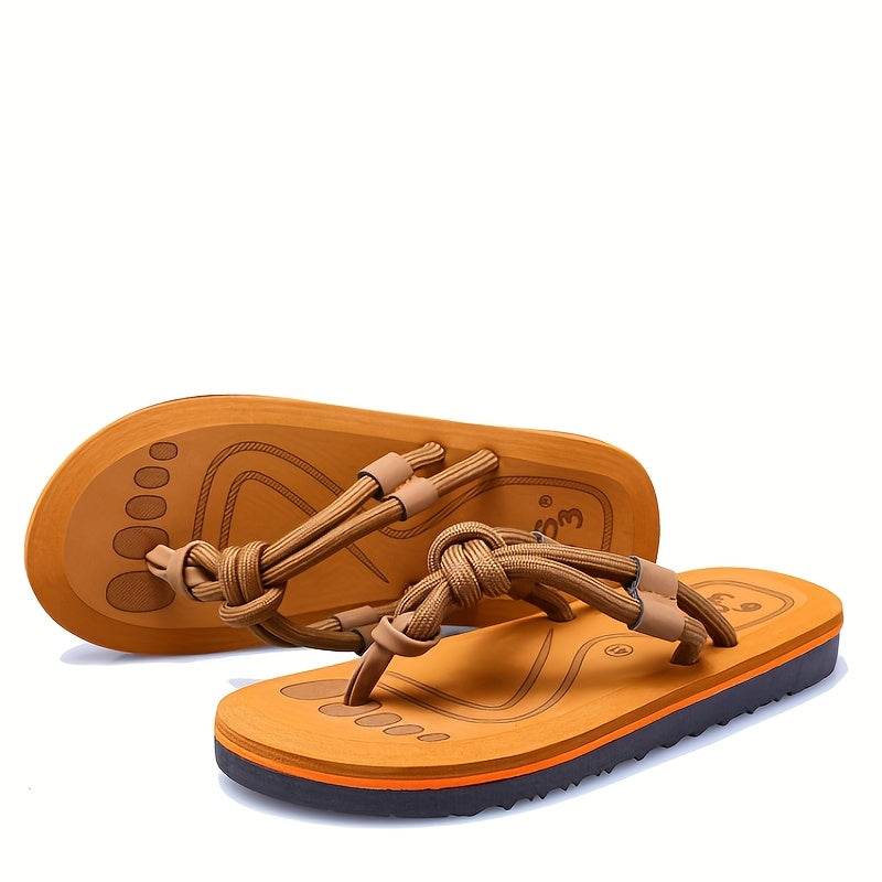 WalkKaro Men’s Classic Retro Flip-Flops – Non-Slip EVA Sole | Summer Beach & Outdoor Activities