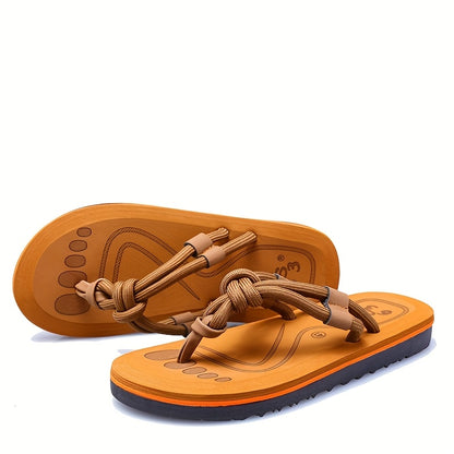 WalkKaro Men’s Classic Retro Flip-Flops – Non-Slip EVA Sole | Summer Beach & Outdoor Activities
