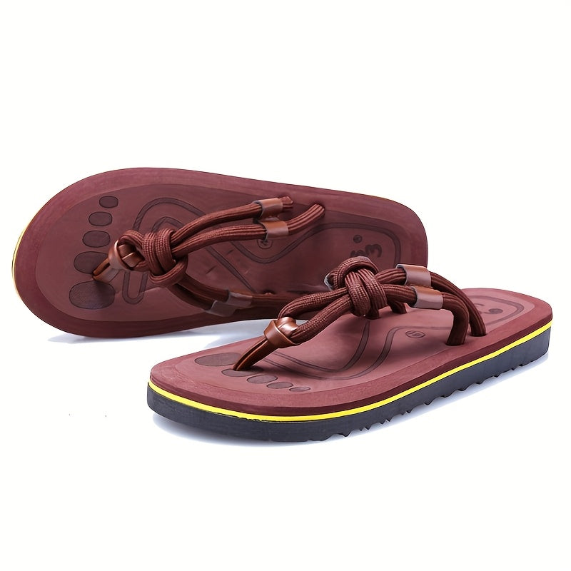 WalkKaro Men’s Classic Retro Flip-Flops – Non-Slip EVA Sole | Summer Beach & Outdoor Activities