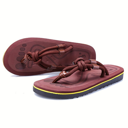 WalkKaro Men’s Classic Retro Flip-Flops – Non-Slip EVA Sole | Summer Beach & Outdoor Activities