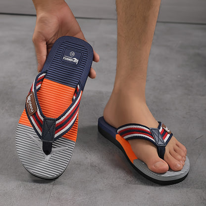 WalkKaro Men’s Woven Strap Slip-On Sandals – Breathable Summer Casual