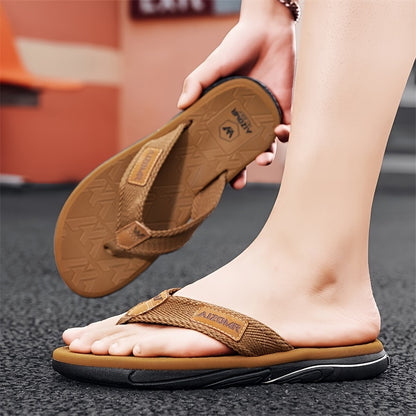 WalkKaro Men’s Trendy Solid-Colour Flip-Flops – Lightweight Non-Slip Rubber Sole | Casual Outdoor