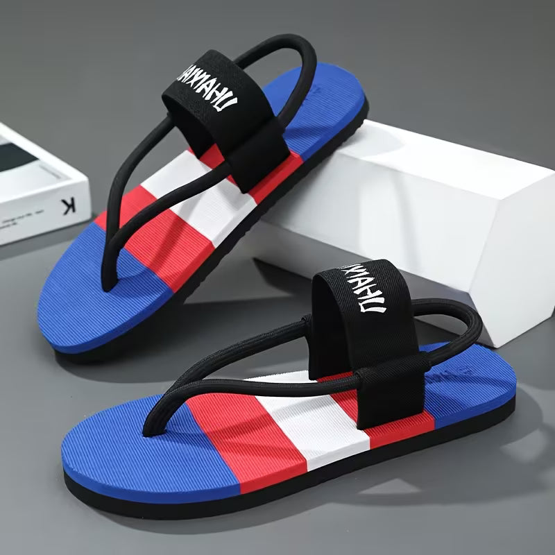 WalkKaro Colorful Letter Toe-Clip Slippers – Lightweight, Comfortable & Stylish | Outdoor & Daily Wear