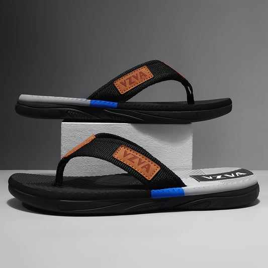 WalkKaro Men’s 2025 Summer Colour-Block Sandals – Cushioned EVA Insole | Non-Slip Sole | Beach & Vacation Style