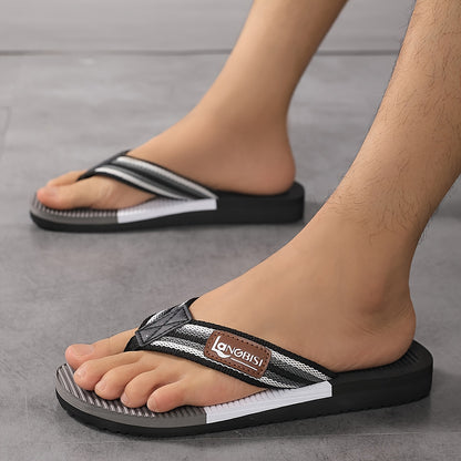 WalkKaro Men’s Woven Strap Slip-On Sandals – Breathable Summer Casual