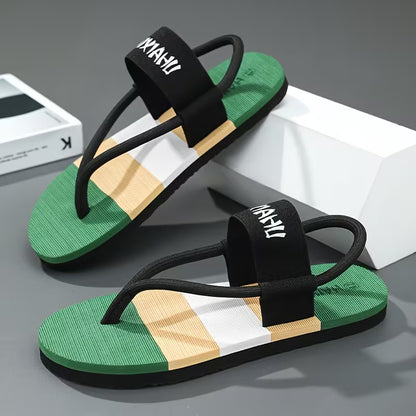 WalkKaro Colorful Letter Toe-Clip Slippers – Lightweight, Comfortable & Stylish | Outdoor & Daily Wear