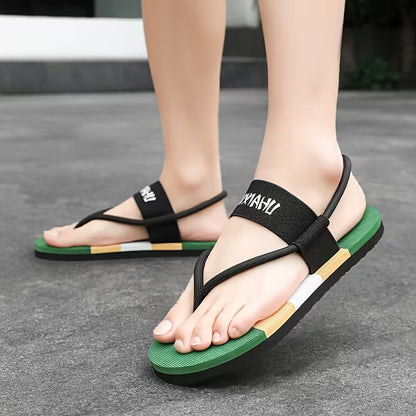 WalkKaro Colorful Letter Toe-Clip Slippers – Lightweight, Comfortable & Stylish | Outdoor & Daily Wear