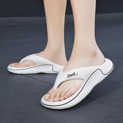 WalkKaro Men’s Thick-Sole Slip-On Thong Sandals – Cushioned EVA+MD | Lightweight & Breathable | Outdoor & Daily Wear