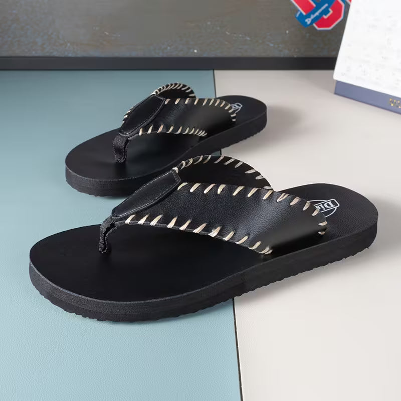 WalkKaro Men’s Closed-Toe Beach Sandals – PU Upper | Casual Outdoor & Indoor Wear