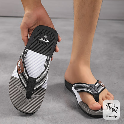 WalkKaro Men’s Woven Strap Slip-On Sandals – Breathable Summer Casual