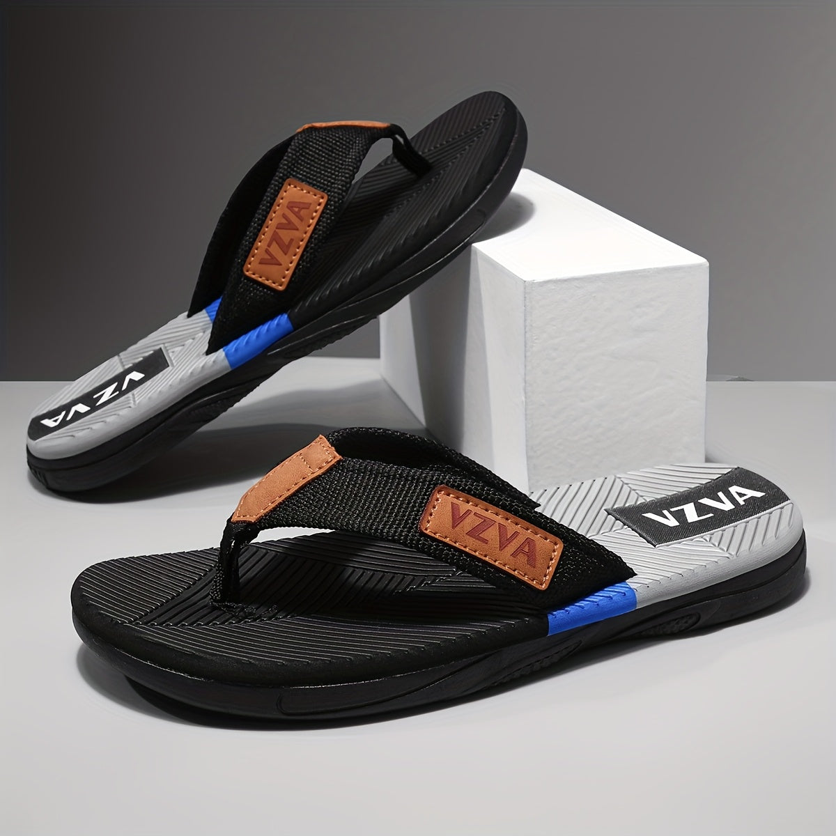 WalkKaro Men’s Colour-Block Summer Sandals 2025 – Cushioned EVA Insole | Non-Slip Sole | Beach & Vacation Casual