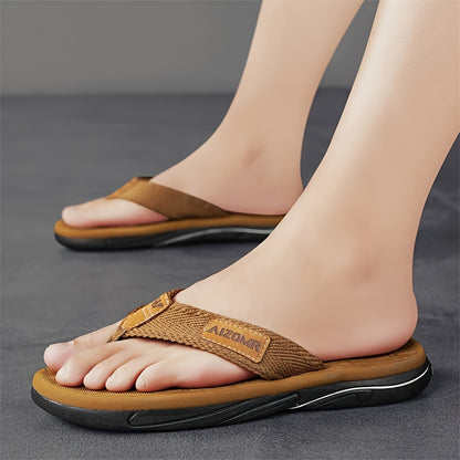 WalkKaro Men’s Trendy Solid-Colour Flip-Flops – Lightweight Non-Slip Rubber Sole | Casual Outdoor
