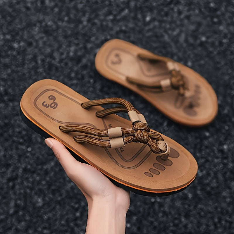WalkKaro Men’s Classic Retro Flip-Flops – Non-Slip EVA Sole | Summer Beach & Outdoor Activities