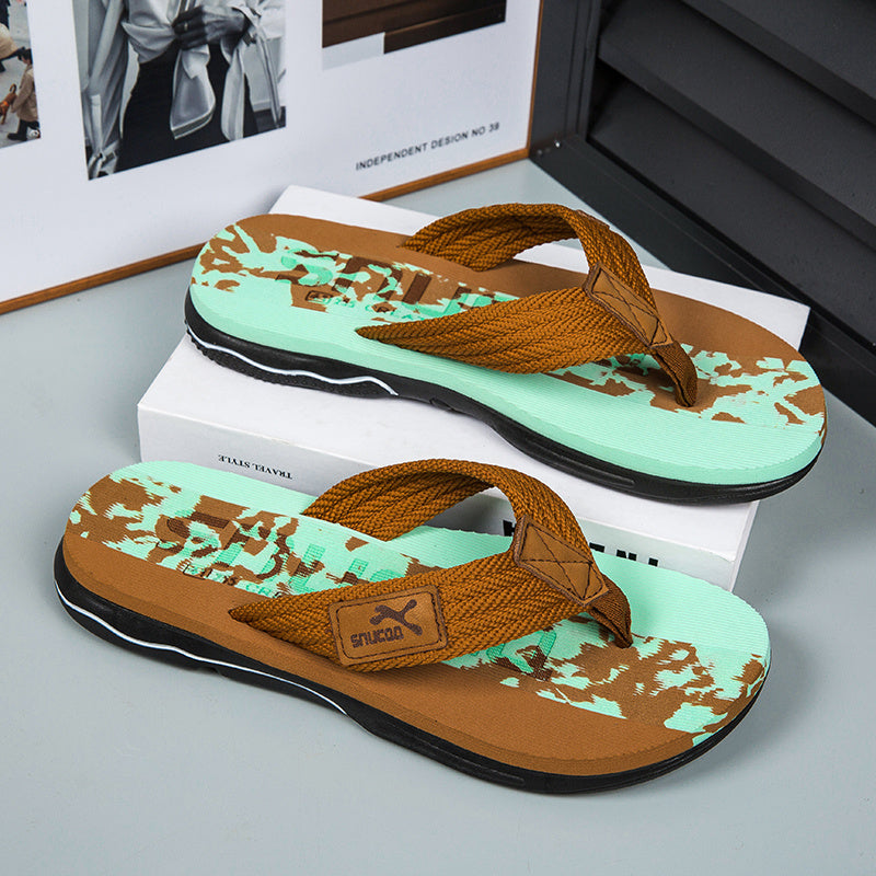 WalkKaro Men’s PU + EVA Moccasin Slides – Slip-On | Round Toe | Multi-Color | Arch Support