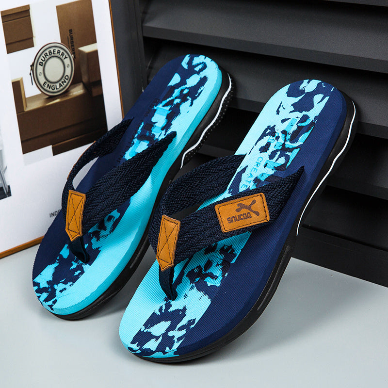 WalkKaro Men’s PU + EVA Moccasin Slides – Slip-On | Round Toe | Multi-Color | Arch Support